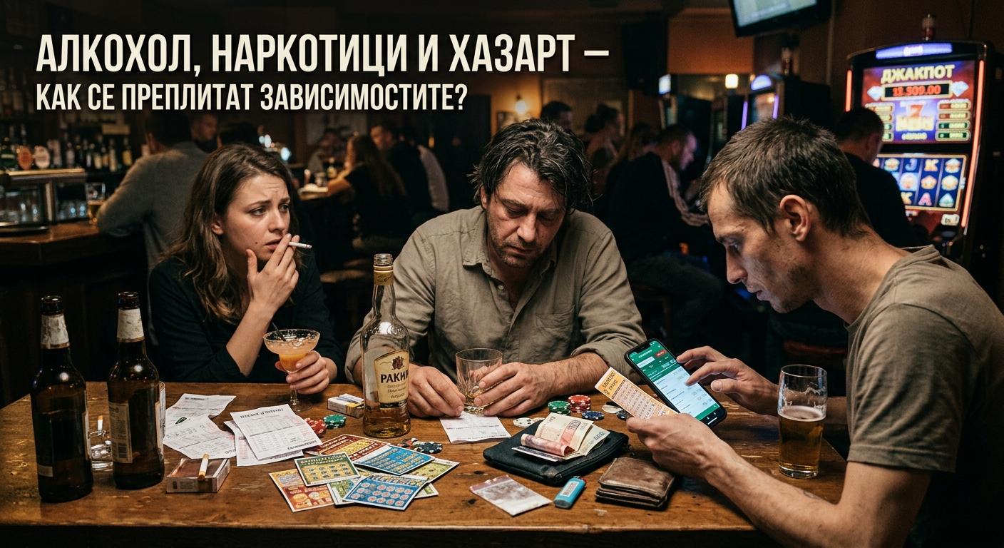 Алкохол, наркотици и хазарт – как се преплитат зависимостите?